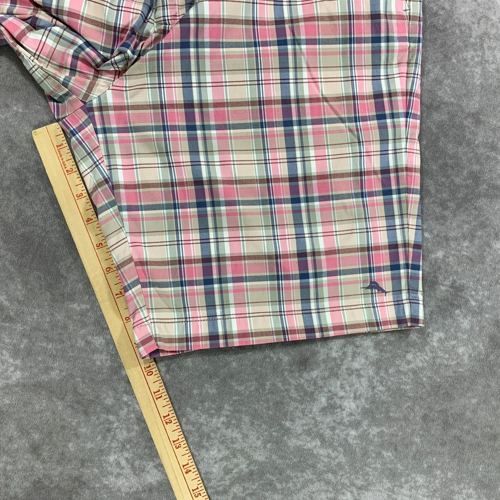 Tommy Bahama Seaside Driver Shorts Mens 36 Pink Plaid 10IN Preppy Resort Casual - Picture 6 of 10